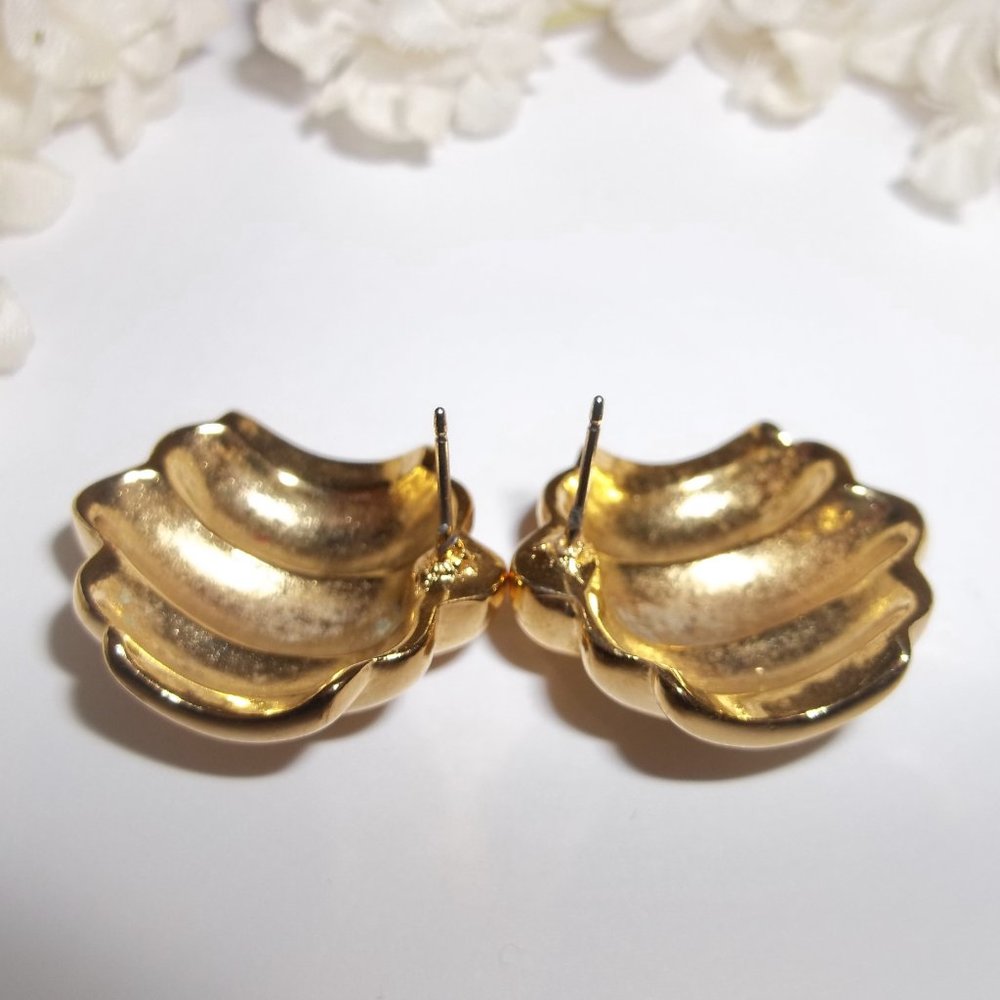 VINTAGE Earring, Gold Earring, Vintage Gold Earring, Earring Set Earring A039 - Picture 5 of 6